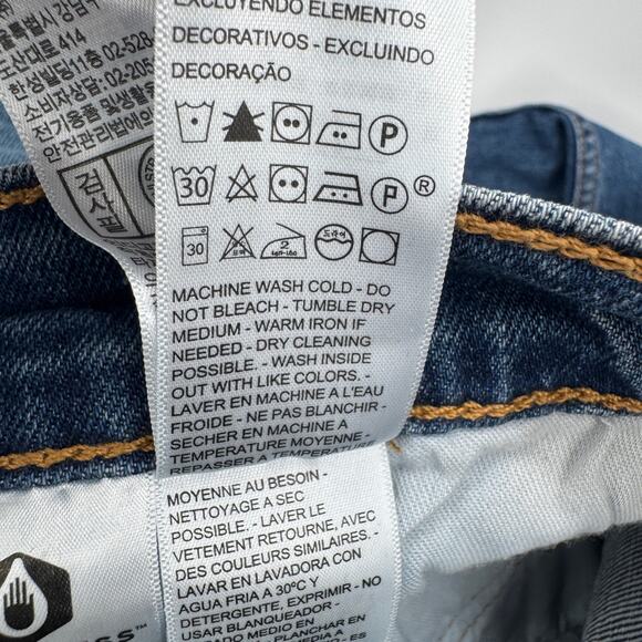 Levi's 505 Jeans Mens 38x30 ACTUAL Regular Fit Straight Leg Blue Denim - Picture 8 of 10